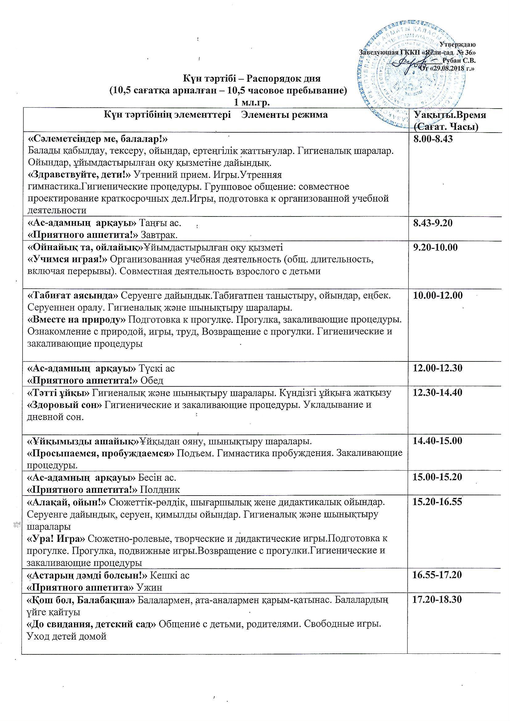 Режим дня